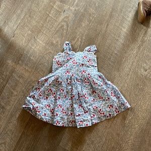 Hope & Henry Blue/Red Floral Dress 6-12M